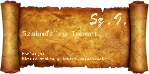 Szakmáry Imbert névjegykártya